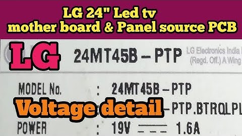 #Led tv lg24"  Motherboard & Panel Source.  PCB voltage detail ....