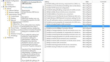 Group Policy Lan Properties on Server 2012 R2