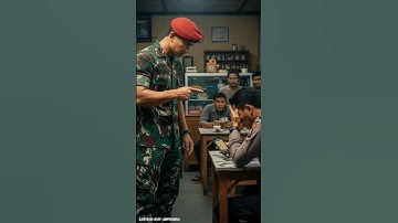 Teguran keras seorang Kopassus terhadap Oknum Polisi😱‼️#shorts #tni #viral