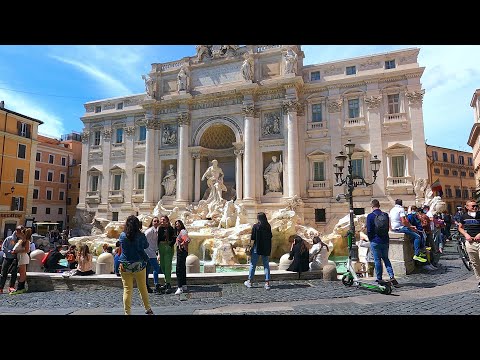 What to visit in Rome in one day - TREVI fountain to PANTHEON ITALY ❤️ Walking tour in 4k