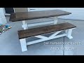DIY farmhouse table and bench