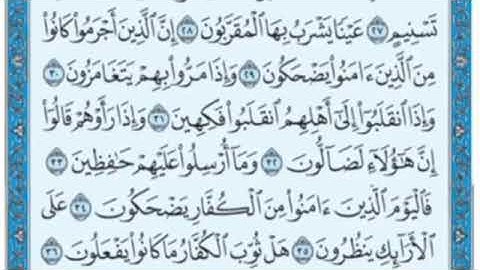 سورة المطففين من الآية 31 ⬅️ 36