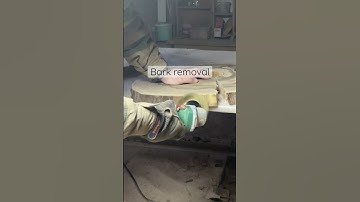 Creating a live edge cut - bark removal