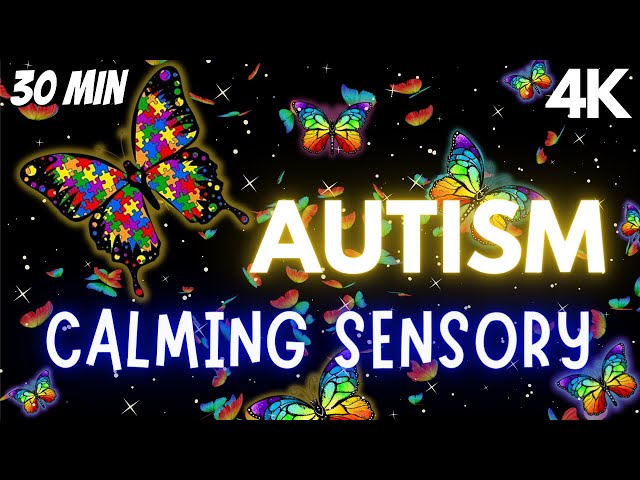 Autism Calming Sensory Music Tension Release Butterfly Visuals class=