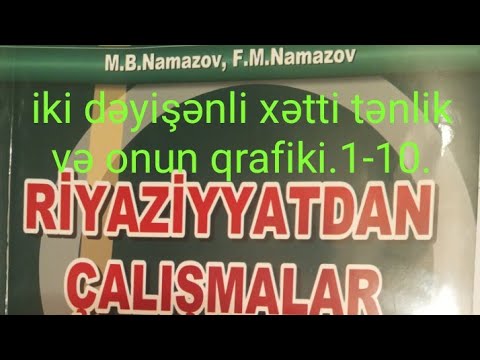 iki dəyişənli xətti tənlik və onun qrafiki.1-10.namazov çalışmalar 7 ci sinif