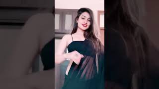 hot sexy girl😍| dancing in black saree nd bra😻| hot naughty girl🤤| sexy girl #shorts