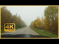 [4K] Driving in the fog on a country road | Virtual Tour | Driving Tour