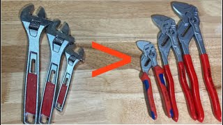 Adjustable wrenches are better than Knipex pliers wrenches