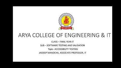 Unit 4, Accessibility Testing, JAIDEEP MANOCHA, ASSOCIATE PROF.,  ACEIT, JAIPUR