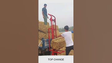 #straw #baling #loading #machine #baleloader #smartwork #fastwork #easywork #technology #viral