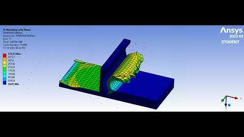 Machining with Planar: Explicit Dynamics Analysis [User Defined Result: Temperature] // ANSYS