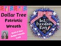 Patriotic Dollar Tree DIY ~ Patriotic Wreath Tutorial ~ Budget Friendly ~ Quick & Easy DIY