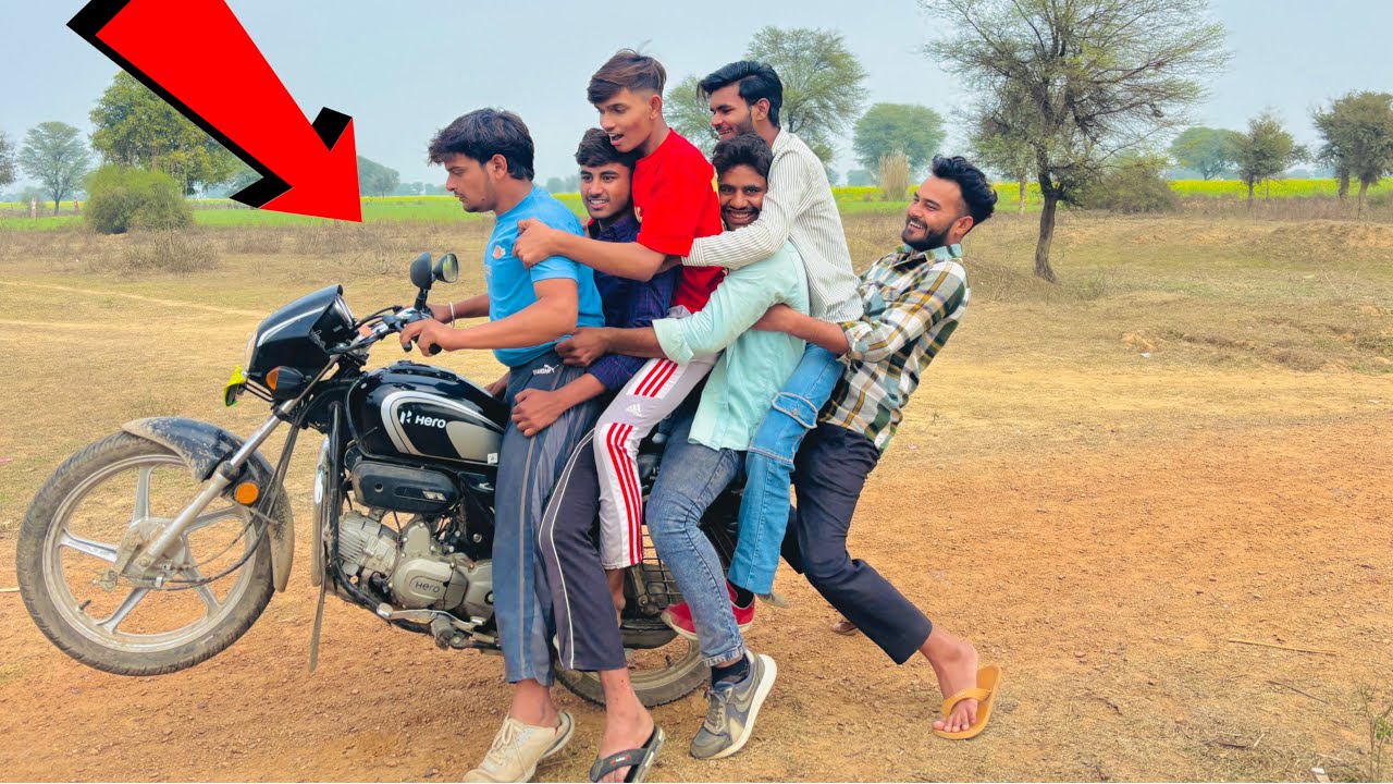Splendor Power Test: Six People Riding | क्या बाइक चल पाएगी? Splendor ...