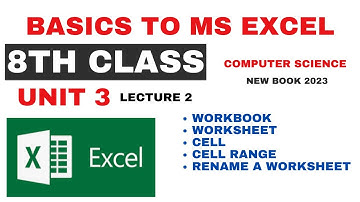 ms excel basics |  8th computer chapter 3 lecture2