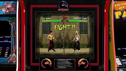 Mortal Kombat 2, realistic arcade bezel with the Mega Bezel Reflective Shader