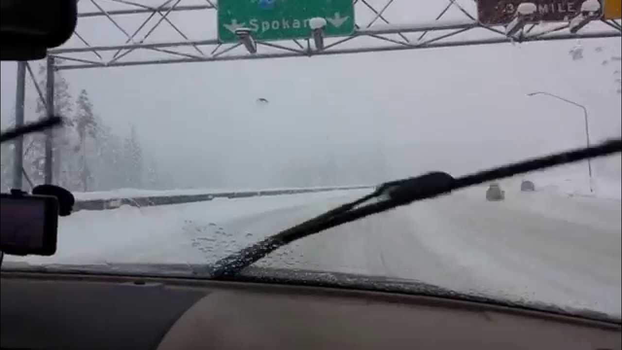 Driving Snoqualmie Pass in a 2WD Ford Expedion on studless snow tires