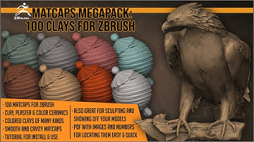 How to use clay matcaps in ZBrush with Matcaps Megapack 100 Clays by Artistic Squad