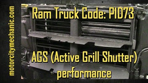 Ram Truck Code: P1D73 AGS (Active Grill Shutter) performance
