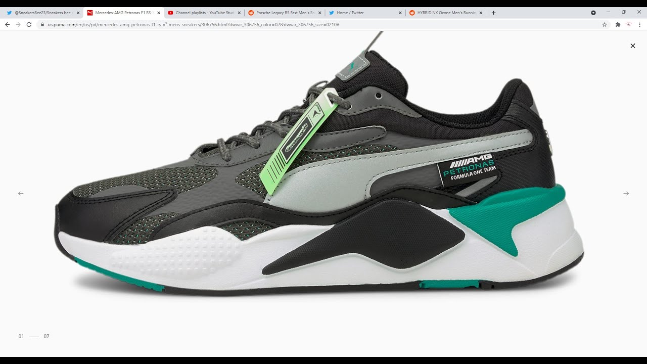 Mercedes AMG Petronas F1 RS X³ Men's Sneakers PUMA - YouTube