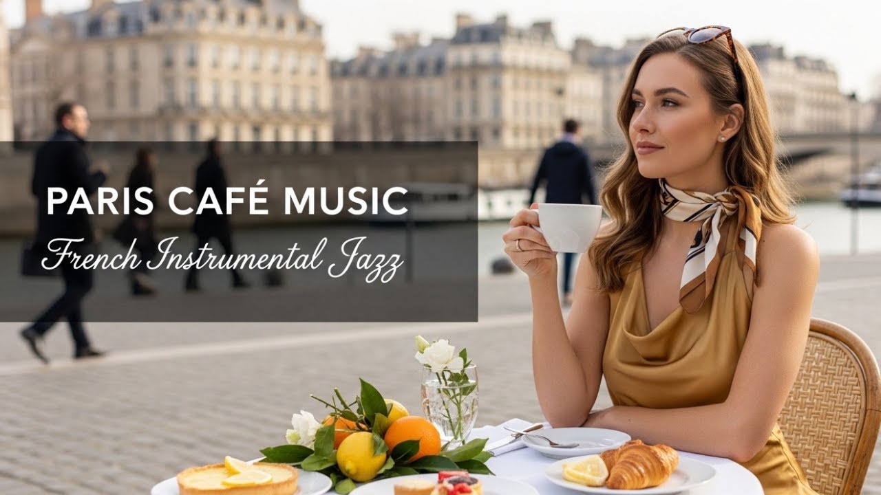 Paris Rainy Evening 🌧️ French Instrumental Jazz | Soft Café Ambience