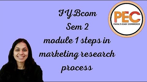 Steps in Marketing Research II FYBCOM II SEM 2 II MODULE 1