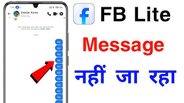 Fb Lite Se Message Nahi Ja Raha Hai | How To Fix Fb Lite Not Sending Messages
