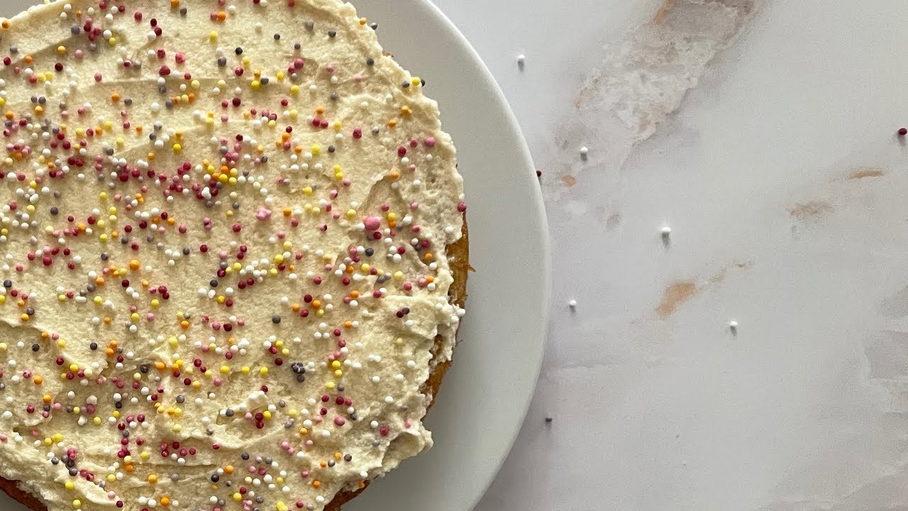 Vanilla Buttermilk Cake with Fluffy Vanilla Frosting from 'Snacking