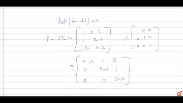 Prove that the following matrix A satisfies its characteristic equation `A=[[1,0,2],[0,2,1],[2,...