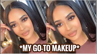 GRWM ♡ MY GO-TO EVERYDAY SOFT GLAM MAKEUP + STRAIGHT HAIR ROUTINE (NO FRIZZ + SILKY SMOOTH ) screenshot 3