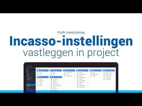 Incasso-instellingen vastleggen in project