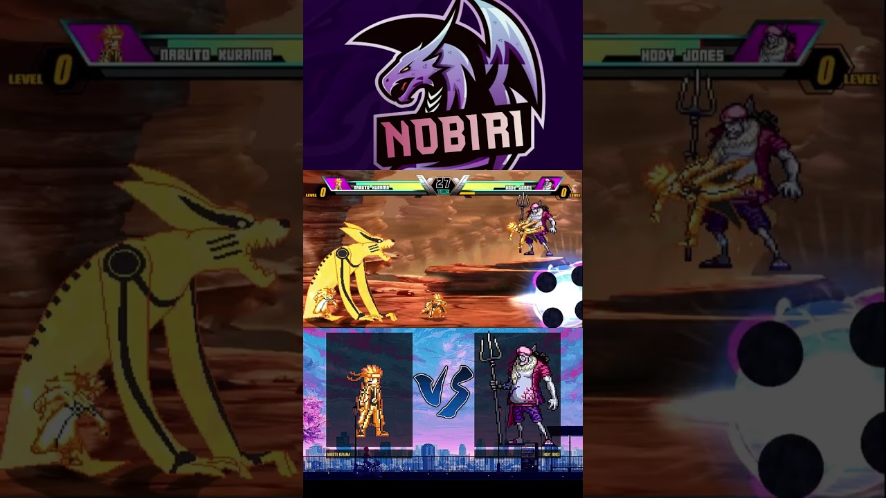 Naruto Kurama vs Hodi Jones | Jump Force Mugen V11