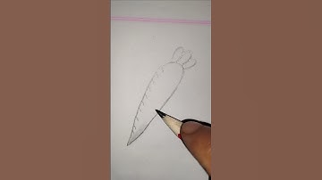How To Draw Carrot Using Pencil  #drawing #drawcarrot #carrotdrawing  #kidsdrawing