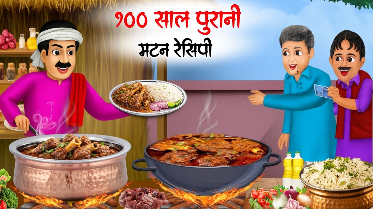 100 Years old मटन की दुकान | mutton recipe ka raj | hindi kahani | hindi moral stories |
