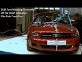 2010 Ford Mustang Convertible FMVSS 214P Side Pole Crash Test (2011 NCAP Update Validation Test)