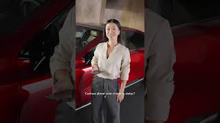 Stay connected to your #Mazda6e. Lock, charge, and control it remotely with the Mazda6e App 📱.