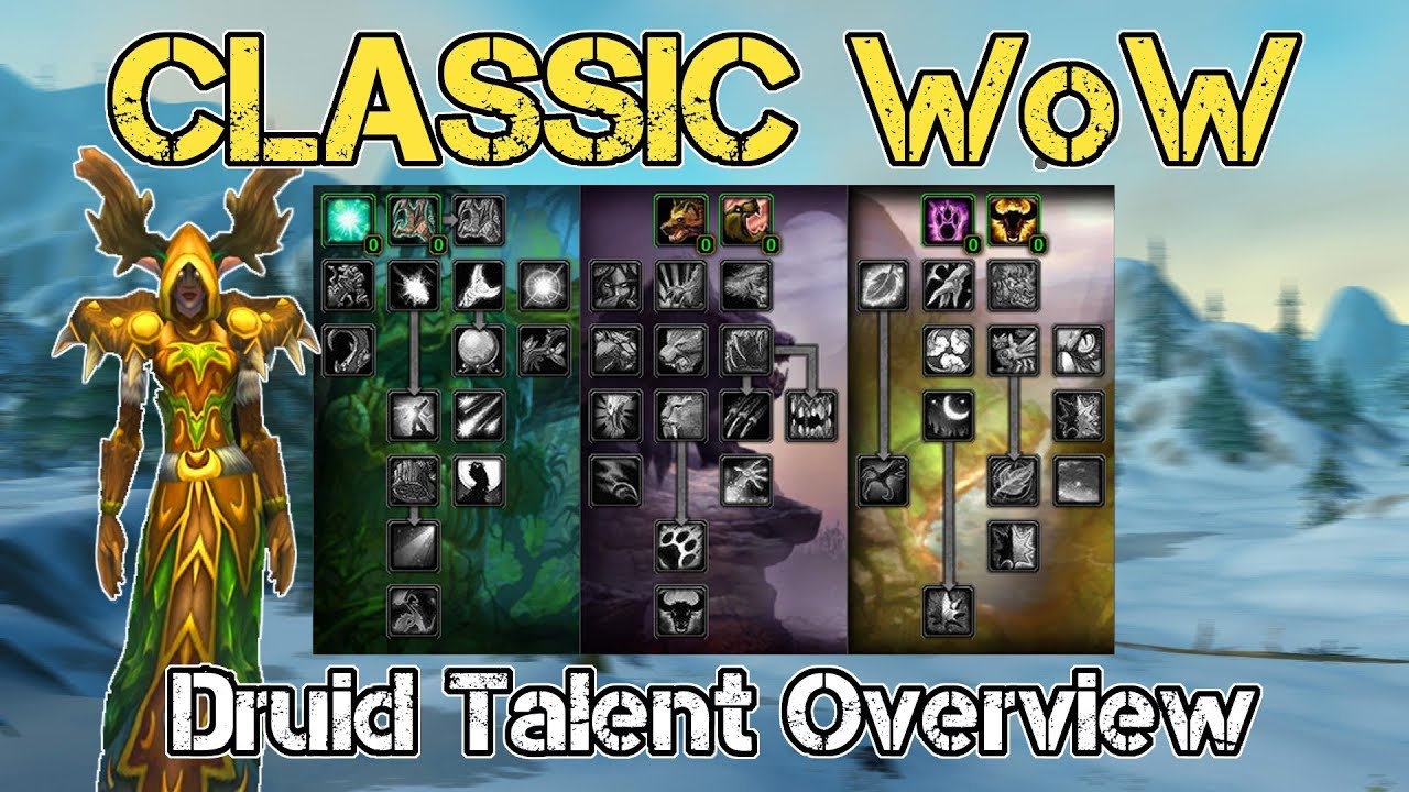 Classic Wow Druid Talents Overview Youtube