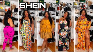 🗣️SHEIN DONE DID IT AGAIN | PLUS SIZE + CURVE TRY ON HAUL | BOLD PRINTS AND COLORS