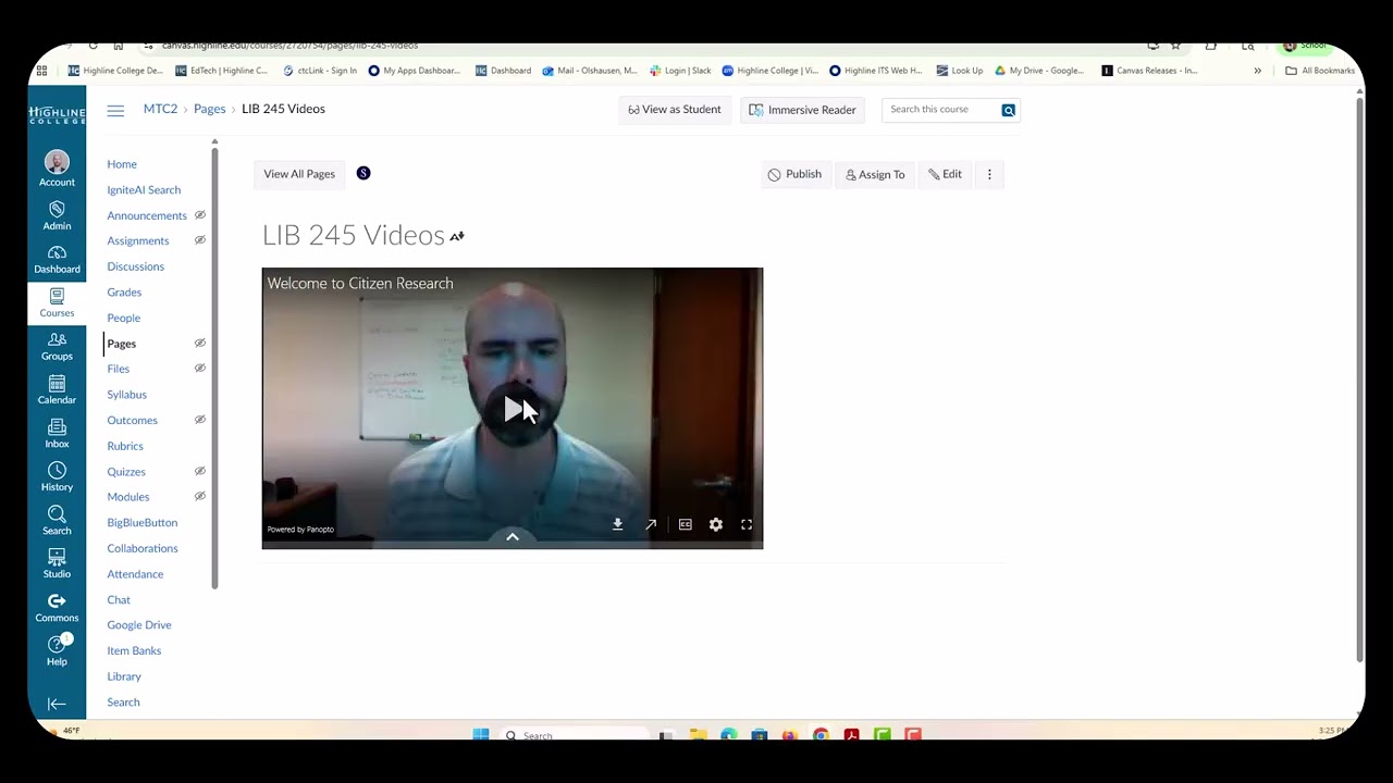 Embedding Panopto Videos in Canvas (for instructors)