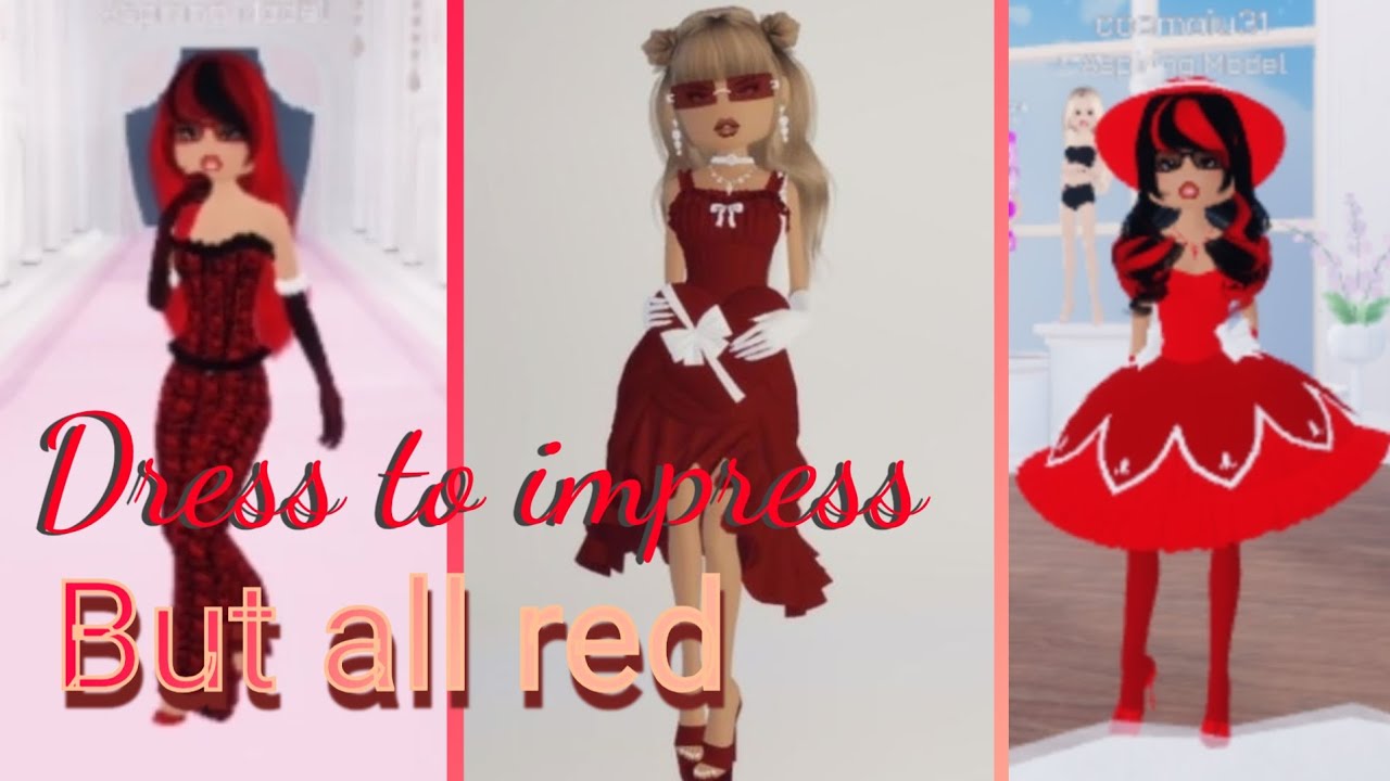 red dress to impress roblox ☆Dress to impress☆ but just using ❤️red❤️