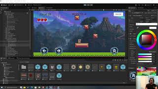 Unity 2D Platformer - Replacing Stock Buttons 