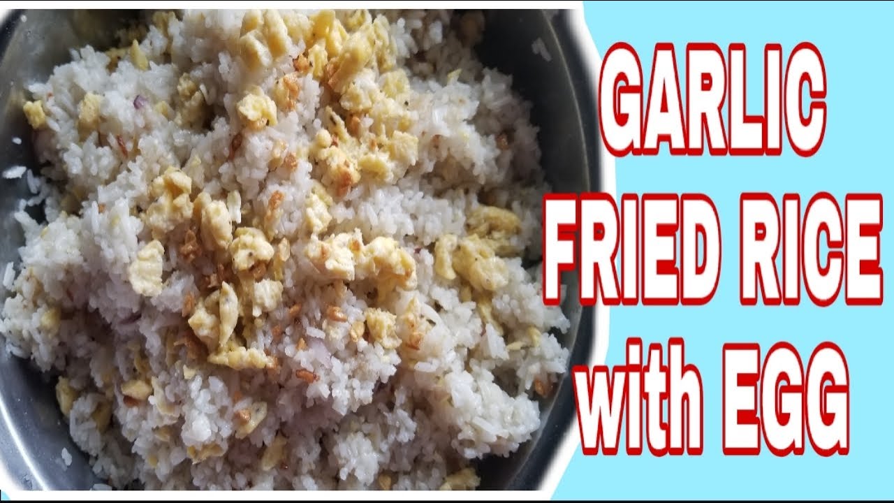 GARLIC FRIED RICE with EGG Filipino Cooking provincePhilippines