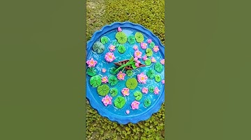 Diy Lotus pond 🪷♥️ 🍀🫧#shorts #youtubeshorts #diy #art #artist #viralvideo #trending