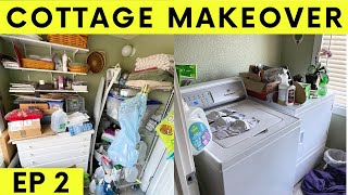 Making Over A 100 Yr Old Home Ep 2  EXTREME LAUNDRY ROOM MAKEOVER