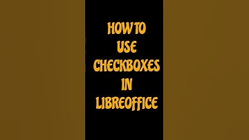 Easy checkbox in Libreoffice #libreoffice #tipsandtricks