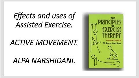 Effects and uses of Assisted Exercise |Assisted-resisted Exercise | Active movement |