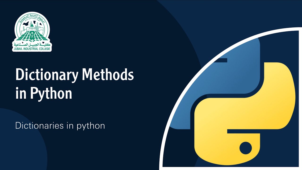 Dictionary Methods in Python - YouTube