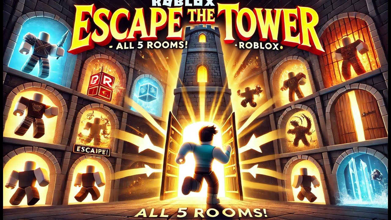 Escape The Tower - All 5 Rooms Walkthrough & Solutions (Roblox Guide!)