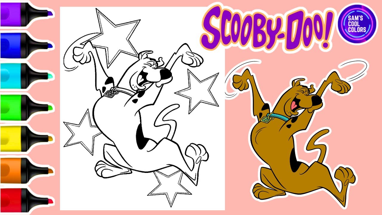 Coloring Scooby-Doo Coloring Book Page Markers - YouTube