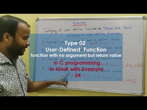 Function with No Arguments and Return Value in C Programming - Hindi 06 | Learn Code | User defined