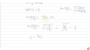 lf in a triangle `ABC, a=6,b=3 and cos (A-B)=4/5`. find the area of the triangle.